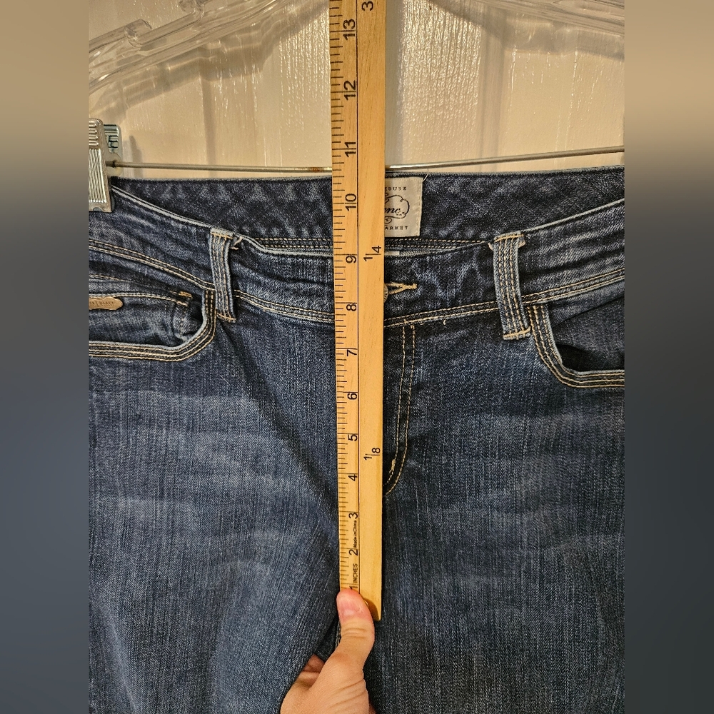 White House Black Market Boot Cut Blanc Blue Jeans Size 6S - Picture 6 of 8